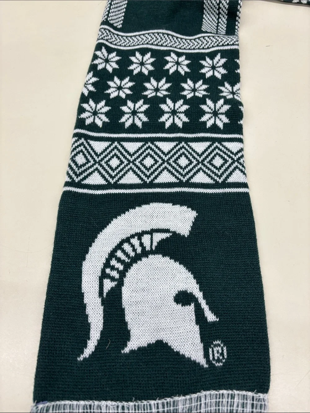 Forever Collectibles Michigan State Green & White Knit Scarf